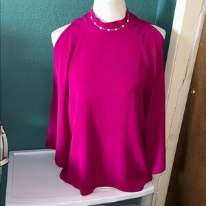 Cold Shoulder high neck top - Small
